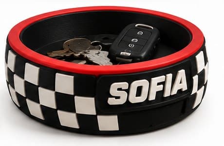 Chequered key tray