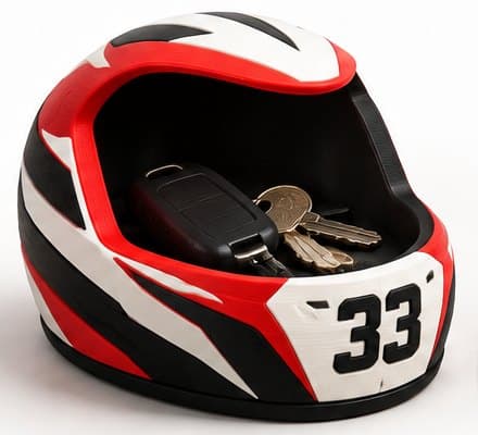 Helmet key tray
