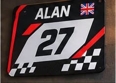 Name & number plate