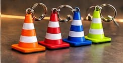 Track cone keyring
