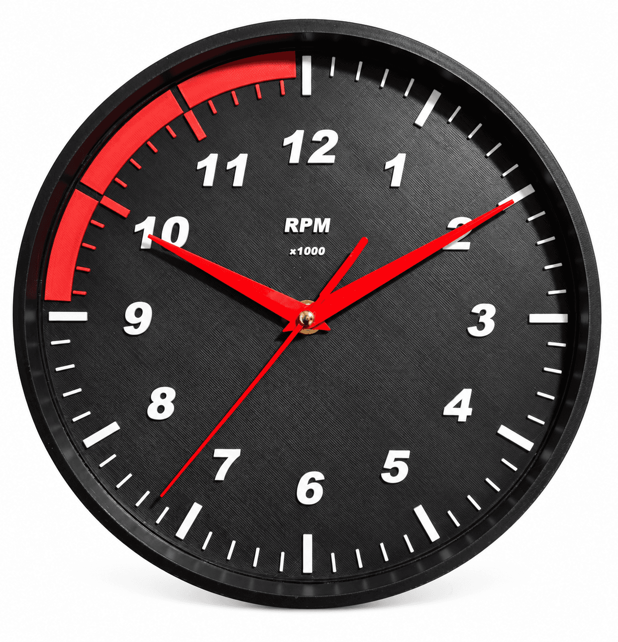 RPM Tachometer Wall Clock, 22.5 cm Motorsport Display